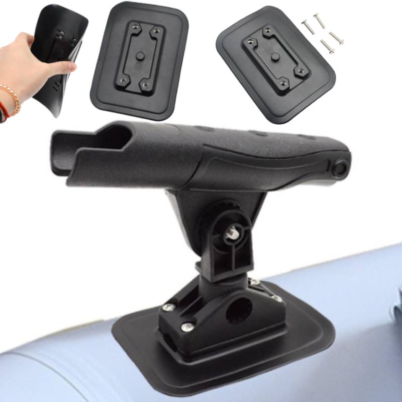 Fishing Rod Holder - ชุดอุปกรณ์ยึดคันเบ็ดตกปลาสำหรับเรือยางแบบเป่าลม 1 ชุด ฐานยึด PVC แบบติดกาว