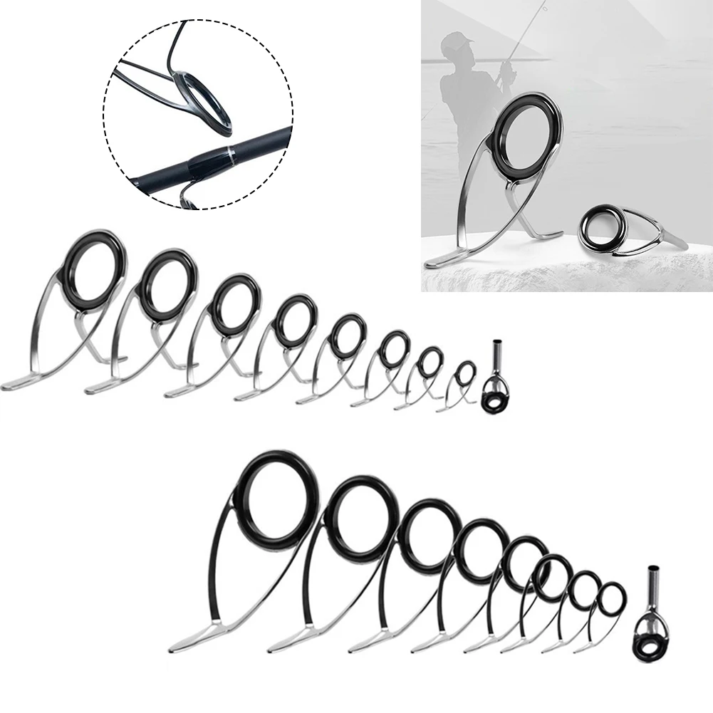 9 ชิ้นตกปลา Rod Top Ring Tip E - Fishing Rod Building Kit บทวิจารณ์และราคา