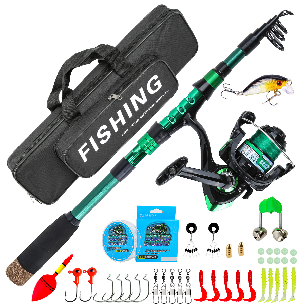 ชุดคันเบ็ดตกปลาทะเลแบบยืดหดได้ - Fishing Rod Carbon Fiber บทวิจารณ์และราคา